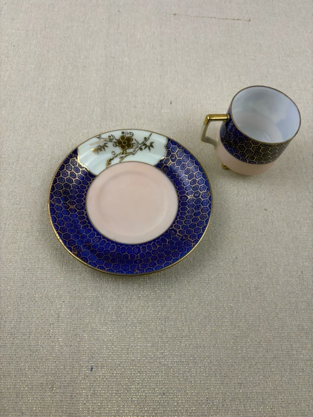 Vintage Craftsman China #401 Hand-painted Demitasse Cup and Saucer.
